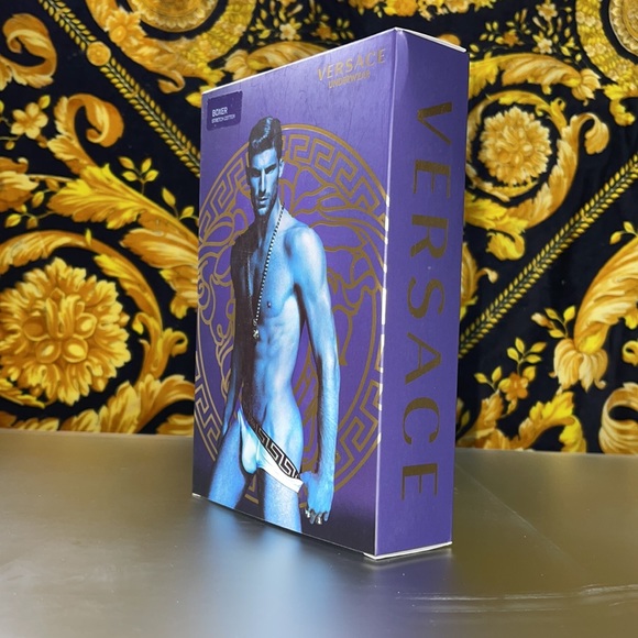 VERSACE UNDERWEAR BOXER STRETCH COTTON MEN’S SIZE LARGE ITALY 5 NEW WITH TAGS. - Picture 4 of 14